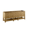 Breckenridge 84" Double Vanity, Light Natural Oak w/ 3 CM Eternal Jasmine Pearl Top w/FreePower Wireless Charger