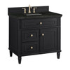 Lorelai 36" Single Vanity, Black Onyx, w/ 3 CM Phantome Eclos Top