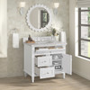 Lorelai 36" Single Vanity, Bright White w/ 3 CM Eternal Jasmine Pearl Silestone Top