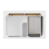 Lorelai 36" Single Vanity, Bright White w/ 3 CM Parisien Bleu Silestone Top