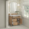 Lorelai 36" Single Vanity, Light Natural Oak w/ 3 CM Eternal Jasmine Pearl Silestone Top