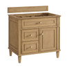 Lorelai 36" Single Vanity, Light Natural Oak w/ 3 CM Ethereal Noctis Silestone Top