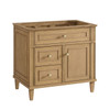 Lorelai 36" Single Vanity, Light Natural Oak w/ 3 CM White Zeus Silestone Top
