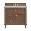 Lorelai 36" Single Vanity, Mid-Century Walnut w/ 3 CM Victorian Silver Silestone Top