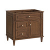 Lorelai 36" Single Vanity, Mid-Century Walnut w/ 3 CM Victorian Silver Silestone Top