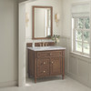 Lorelai 36" Single Vanity, Mid-Century Walnut w/ 3 CM Victorian Silver Silestone Top