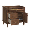 Lorelai 36" Single Vanity, Mid-Century Walnut w/ 3 CM Victorian Silver Silestone Top