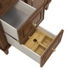 Lorelai 36" Single Vanity, Mid-Century Walnut w/ 3 CM Victorian Silver Silestone Top