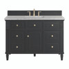 Lorelai 48" Single Vanity, Black Onyx w/ 3 CM Eternal Jasmine Pearl Silestone Top