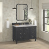 Lorelai 48" Single Vanity, Black Onyx w/ 3 CM Eternal Jasmine Pearl Silestone Top