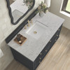 Lorelai 48" Single Vanity, Black Onyx w/ 3 CM Eternal Jasmine Pearl Silestone Top
