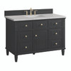 Lorelai 48" Single Vanity, Black Onyx w/ 3 CM Eternal Jasmine Pearl Silestone Top