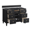 Lorelai 48" Single Vanity, Black Onyx w/ 3 CM Lime Delight Silestone Top