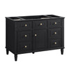 Lorelai 48" Single Vanity, Black Onyx w/ 3 CM White Zeus Silestone Top