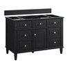 Lorelai 48" Single Vanity, Black Onyx w/ 3 CM Ethereal Noctis Silestone Top w/FreePower Wireless Charger