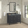 Lorelai 48" Single Vanity, Black Onyx w/ 3 CM Parisien Bleu Silestone Top w/FreePower Wireless Charger