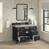 Lorelai 48" Single Vanity, Black Onyx, w/ 3 CM Tajnar Eclos Top w/FreePower Wireless Charger