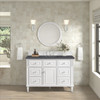 Lorelai 48" Single Vanity, Bright White w/ 3 CM Charcoal Soapstone Silestone Top