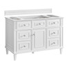 Lorelai 48" Single Vanity, Bright White w/ 3 CM Lime Delight Silestone Top