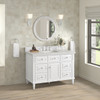 Lorelai 48" Single Vanity, Bright White w/ 3 CM Lime Delight Silestone Top