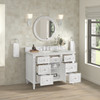 Lorelai 48" Single Vanity, Bright White w/ 3 CM Lime Delight Silestone Top