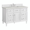 Lorelai 48" Single Vanity, Bright White w/ 3 CM Lime Delight Silestone Top