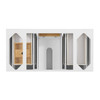 Lorelai 48" Single Vanity, Bright White, w/ 3 CM Tajnar Eclos Top w/FreePower Wireless Charger