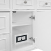 Lorelai 48" Single Vanity, Bright White, w/ 3 CM Tajnar Eclos Top w/FreePower Wireless Charger