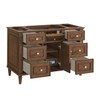 Lorelai 48" Single Vanity, Mid-Century Walnut w/ 3 CM Eternal Jasmine Pearl Silestone Top