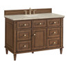 Lorelai 48" Single Vanity, Mid-Century Walnut, w/ 3 CM Tajnar Eclos Top