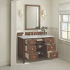 Lorelai 48" Single Vanity, Mid-Century Walnut w/ 3 CM Victorian Silver Silestone Top