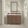 Lorelai 48" Single Vanity, Mid-Century Walnut w/ 3 CM Ethereal Noctis Silestone Top w/FreePower Wireless Charger