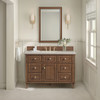 Lorelai 48" Single Vanity, Mid-Century Walnut, w/ 3 CM Siberian Silestone Top w/FreePower Wireless Charger