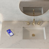 Lorelai 48" Single Vanity, Mid-Century Walnut w/ 3 CM Victorian Silver Silestone Top w/FreePower Wireless Charger