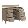 Lorelai 48" Single Vanity, Whitewashed Oak w/ 3 CM Victorian Silver Silestone Top