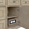 Lorelai 48" Single Vanity, Whitewashed Oak w/ 3 CM White Zeus Silestone Top