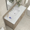 Lorelai 48" Single Vanity, Whitewashed Oak w/ 3 CM Ethereal Noctis Silestone Top w/FreePower Wireless Charger