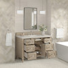 Lorelai 48" Single Vanity, Whitewashed Oak, w/ 3 CM Siberian Silestone Top w/FreePower Wireless Charger