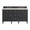 Lorelai 60" Double Vanity, Black Onyx w/ 3 CM Lime Delight Silestone Top