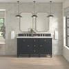 Lorelai 60" Double Vanity, Black Onyx w/ 3 CM Lime Delight Silestone Top
