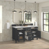 Lorelai 60" Double Vanity, Black Onyx w/ 3 CM Lime Delight Silestone Top
