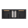 Lorelai 60" Double Vanity, Black Onyx w/ 3 CM Victorian Silver Silestone Top