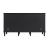 Lorelai 60" Double Vanity, Black Onyx w/ 3 CM Victorian Silver Silestone Top