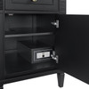 Lorelai 60" Double Vanity, Black Onyx w/ 3 CM Victorian Silver Silestone Top