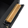 Lorelai 60" Double Vanity, Black Onyx w/ 3 CM Victorian Silver Silestone Top