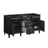 Lorelai 60" Double Vanity, Black Onyx w/ 3 CM White Zeus Silestone Top