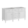 Lorelai 60" Double Vanity, Bright White w/ 3 CM Lime Delight Silestone Top