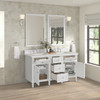 Lorelai 60" Double Vanity, Bright White w/ 3 CM Lime Delight Silestone Top