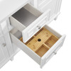 Lorelai 60" Double Vanity, Bright White w/ 3 CM Victorian Silver Silestone Top