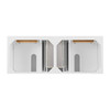 Lorelai 60" Double Vanity, Bright White w/ 3 CM Eternal Jasmine Pearl Silestone Top w/FreePower Wireless Charger